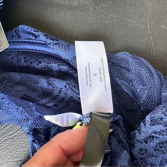 NWT Oh La La Cheri all over lace fitted lace chemise w/padded shelf cup Sz S set - Picture 8 of 12